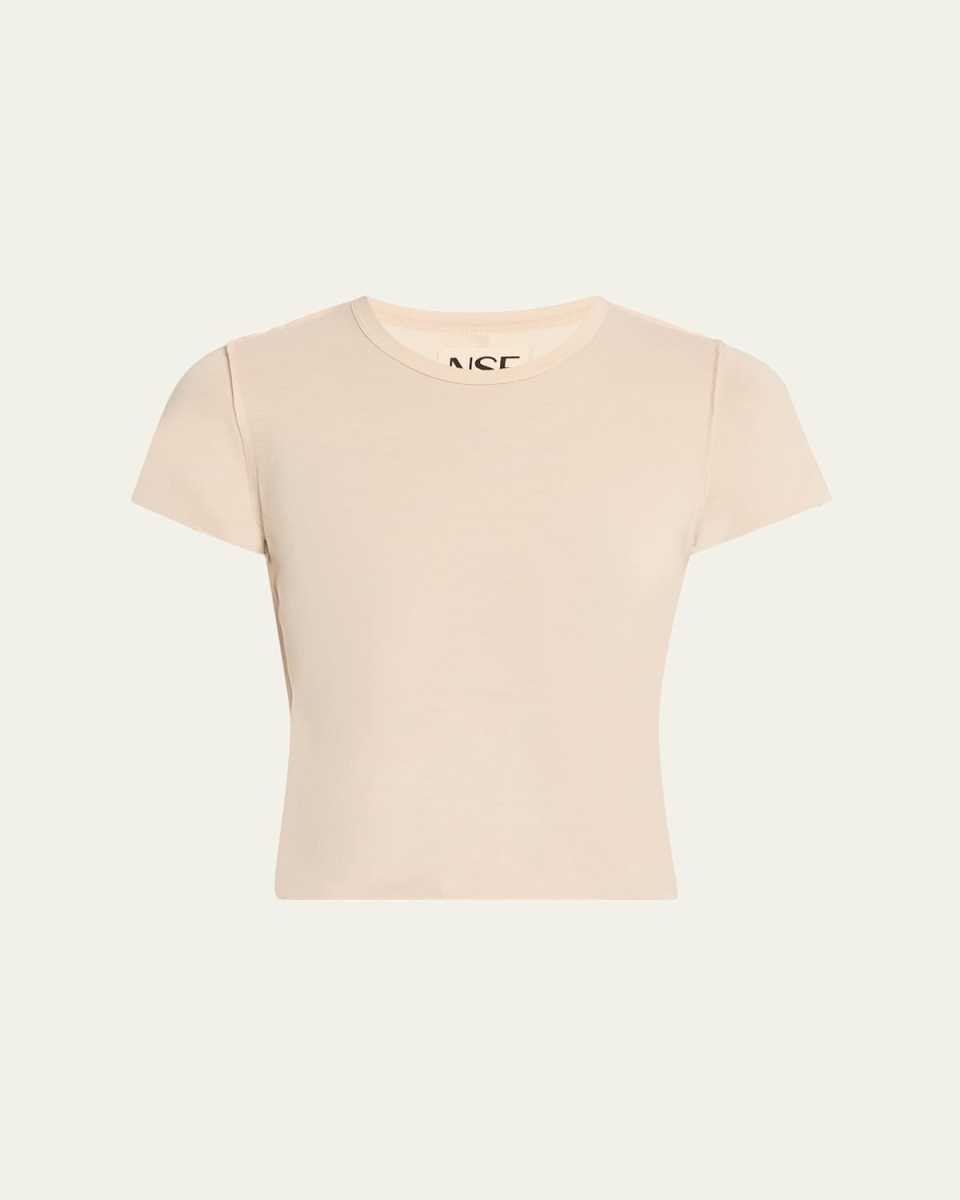 Tara Fitted Shrunken Crewneck T-Shirt